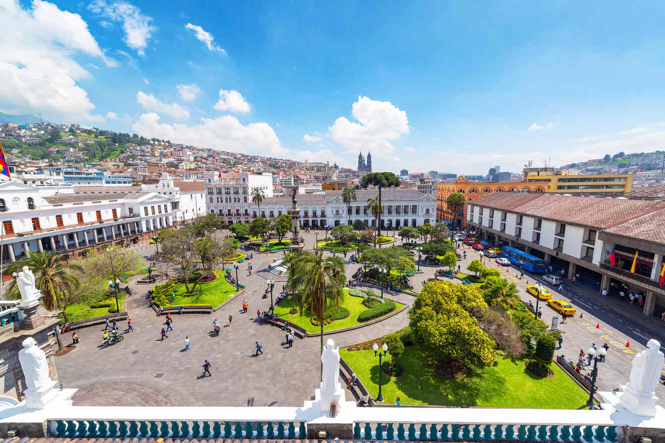 A photo of the Old Town or Historic Center neighborhood, the best place where to stay in Quito for the first time